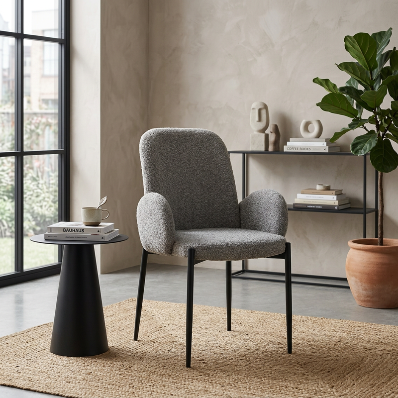 Silla de salón tapizada TINA