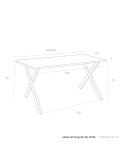 Mesa rectangular fija XENIA