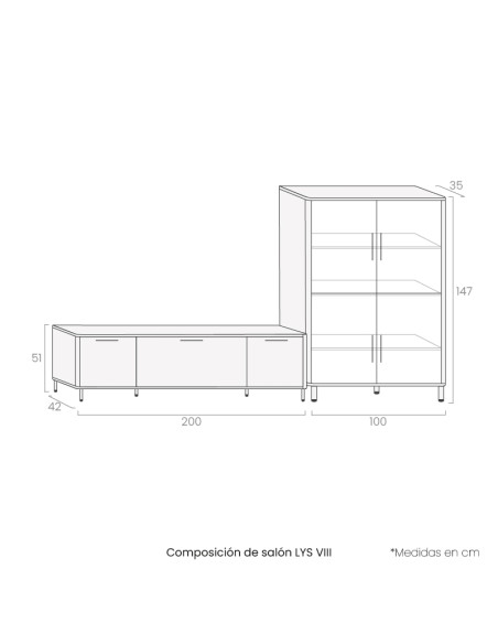 Composición de salón LYS VIII