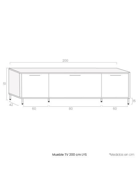 Mueble TV 200 cm LYS