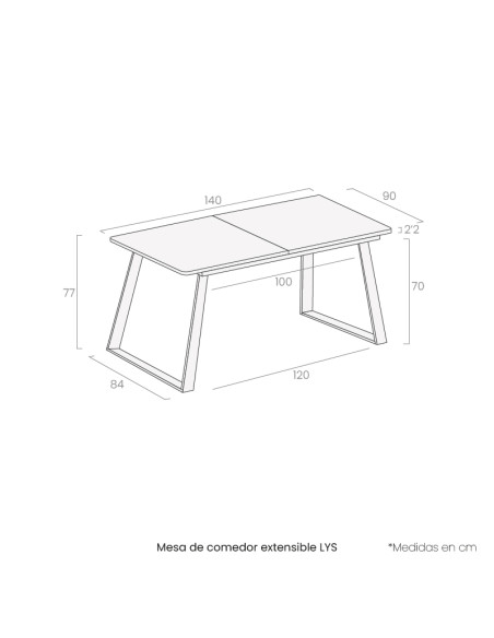 Mesa de comedor extensible LYS
