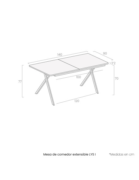 Mesa de comedor extensible LYS I