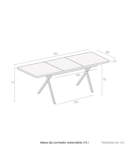 Mesa de comedor extensible LYS I