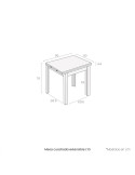 Mesa cuadrada extensible LYS