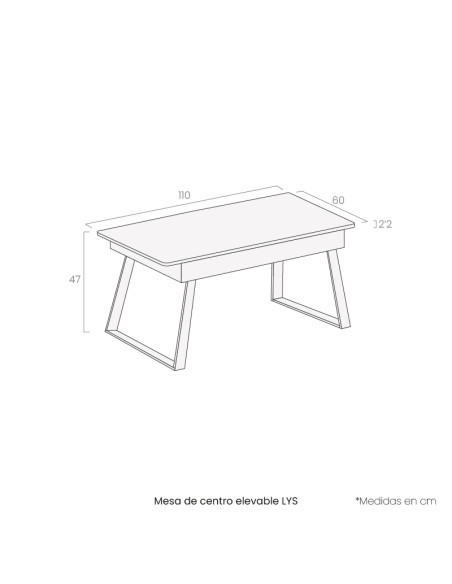 Mesa de centro elevable LYS