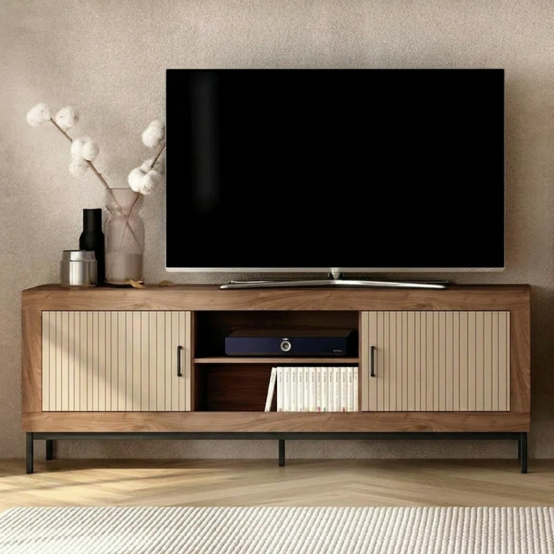Mueble TV dos puertas y dos huecos 180 cm ROMA