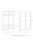 Armario dos puertas correderas 240cm MAX