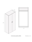 Armario dos puertas JANNA