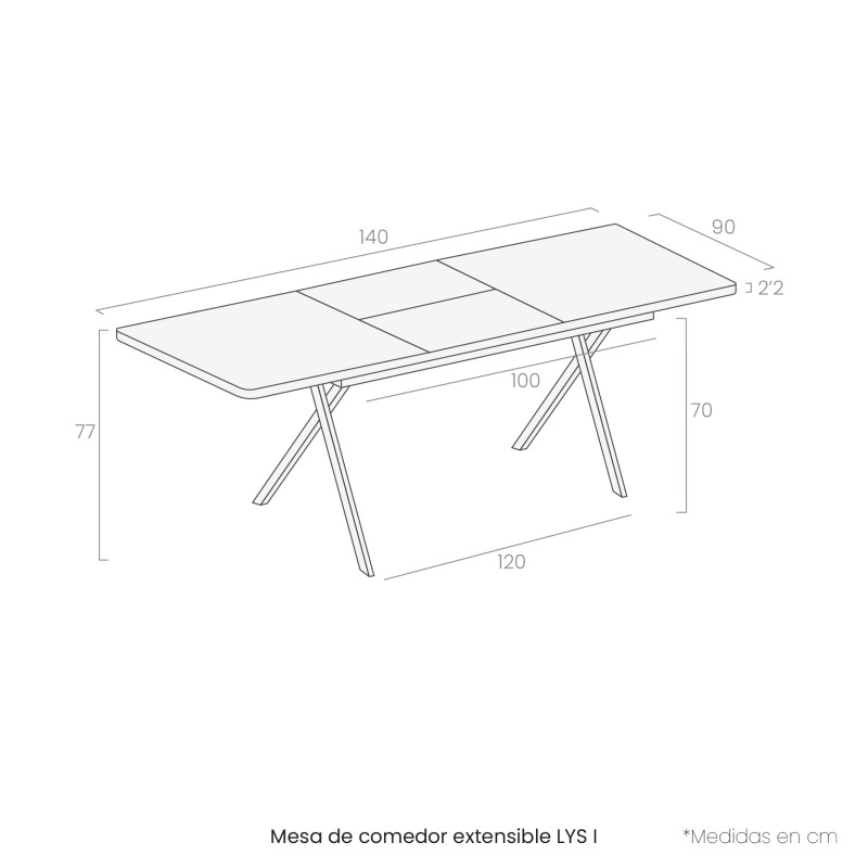 Mesa de comedor extensible LYS I