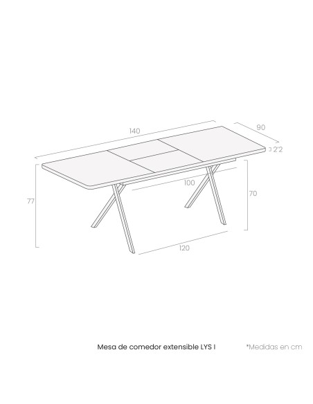 Mesa de comedor extensible LYS I