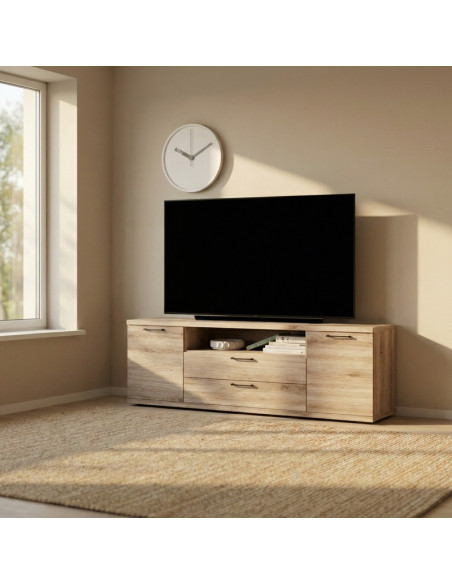 Mueble TV dos puertas, dos cajones y hueco MARCO