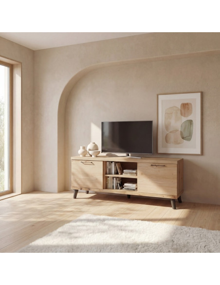 Mueble TV dos puertas y dos huecos MARCO
