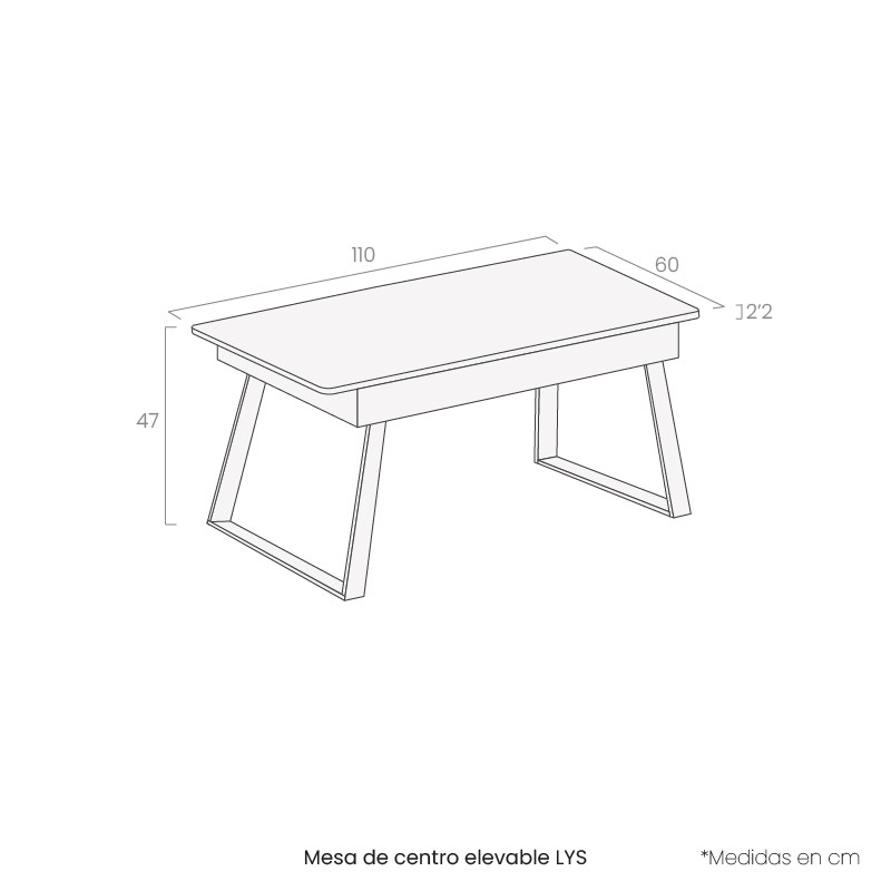 Mesa de centro elevable LYS