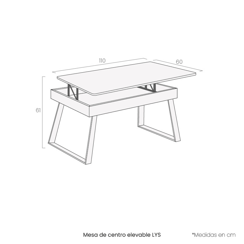 Mesa de centro elevable LYS