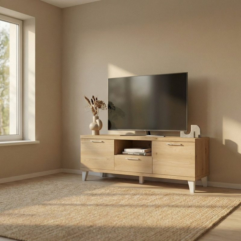 Mueble TV dos puertas y cajón MARCO