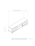 Mueble TV dos puertas y dos huecos MARCO