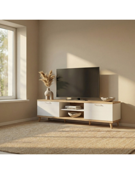 Mueble TV dos puertas y dos huecos MARCO