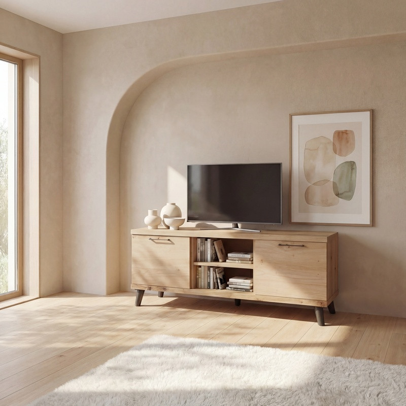 Mueble TV dos puertas y dos huecos MARCO