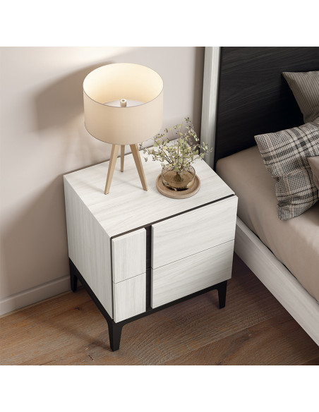 Mesita de noche dos cajones VALENTINA II