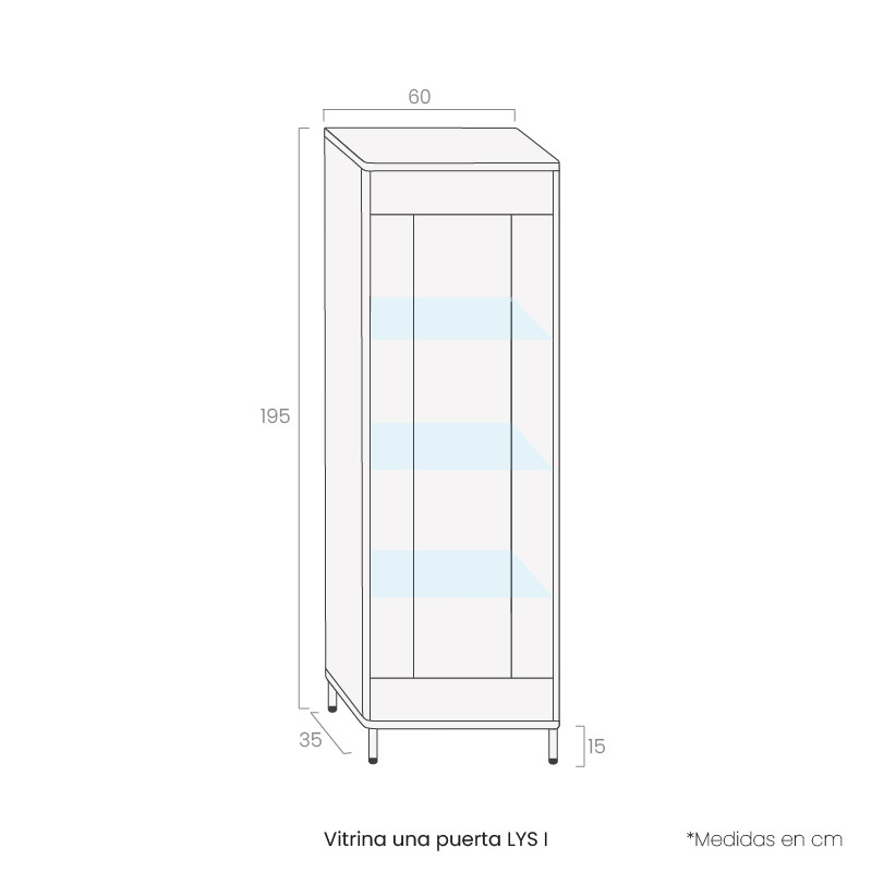 Vitrina una puerta LYS I