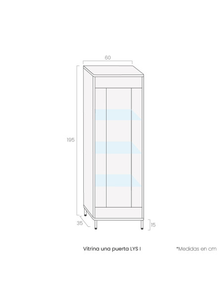 Vitrina una puerta LYS I
