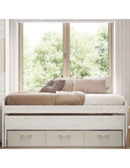 Cama compacta tres cajones MAX