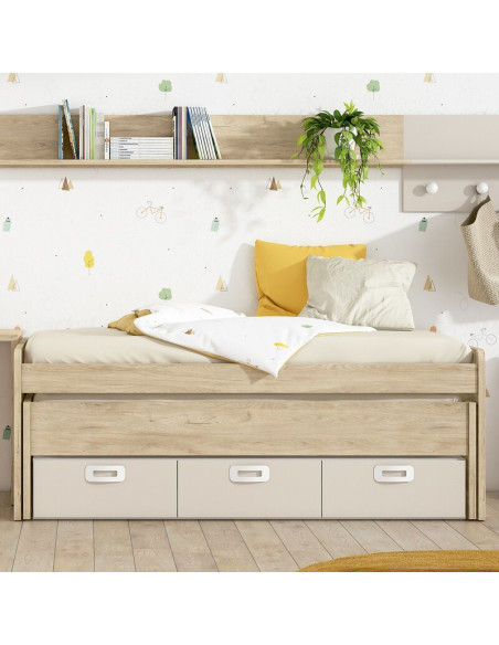 Cama compacta tres cajones MAX
