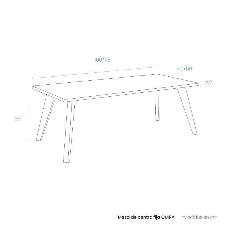 Mesa de centro fija QUIRA