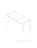 Mesa rectangular pata deslizante ROMA