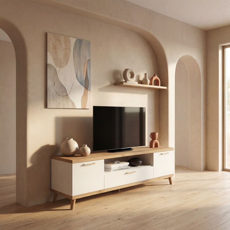 Mueble TV dos puertas y cajón MARCO