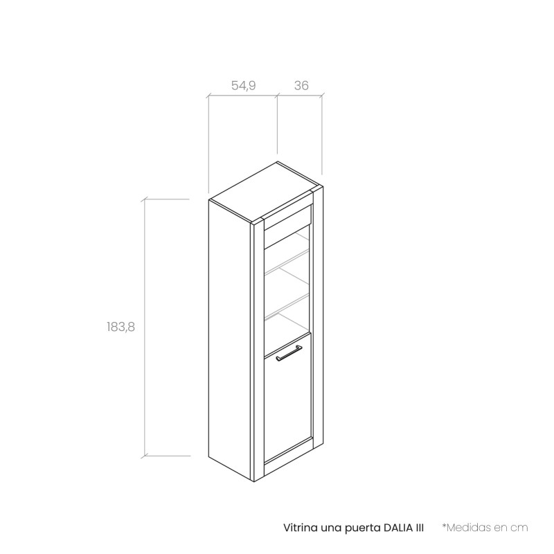 Vitrina una puerta DALIA III