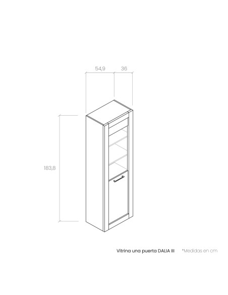 Vitrina una puerta DALIA III