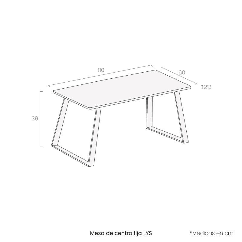 Mesa de centro fija LYS