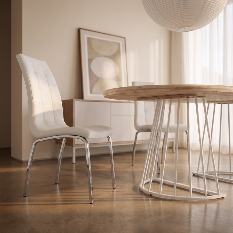 Silla de salón tapizada CLARA
