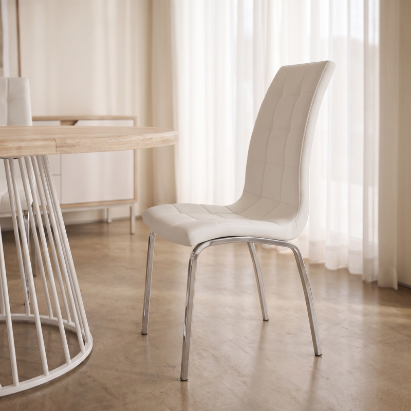 Silla de salón tapizada CLARA