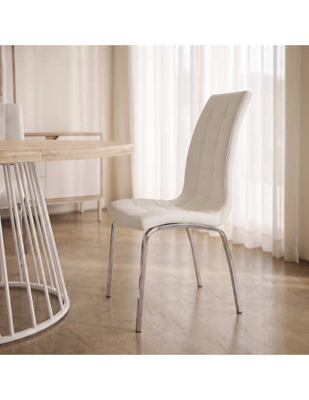 Silla de salón tapizada CLARA