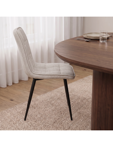 Silla de salón tapizada AMALIA