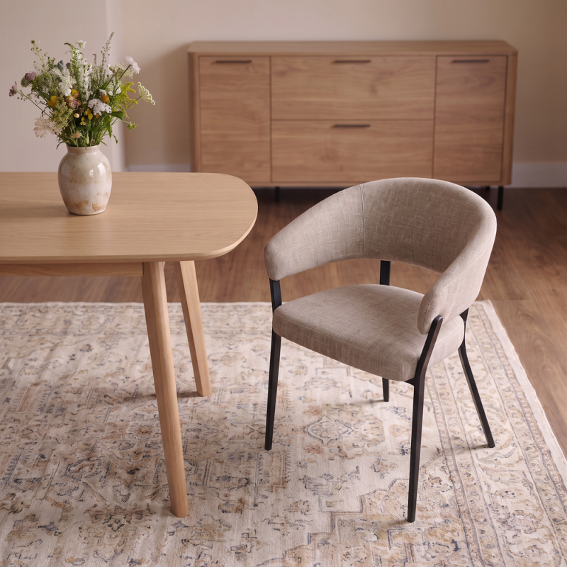 Silla de salón tapizada CLOE