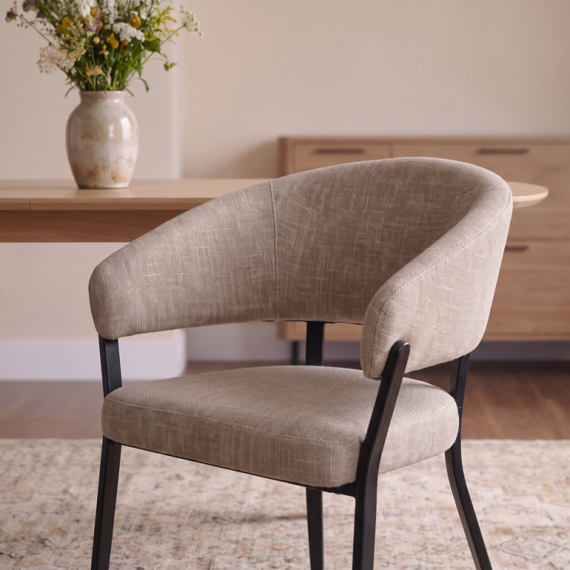 Silla de salón tapizada CLOE