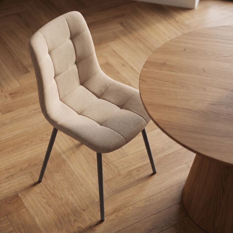 Silla de salón tapizada ANNA