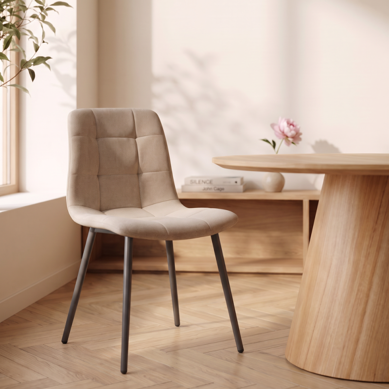 Silla de salón tapizada ANNA