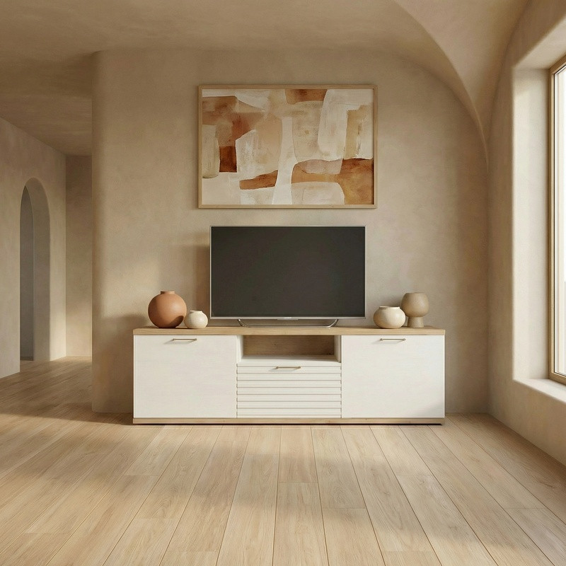 Mueble TV dos puertas y cajón MARCO II