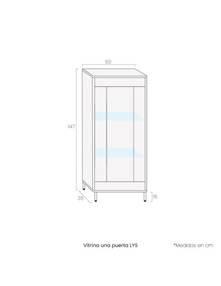 Vitrina una puerta LYS