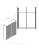 Armario dos puertas correderas 239 cm VALENTINA I