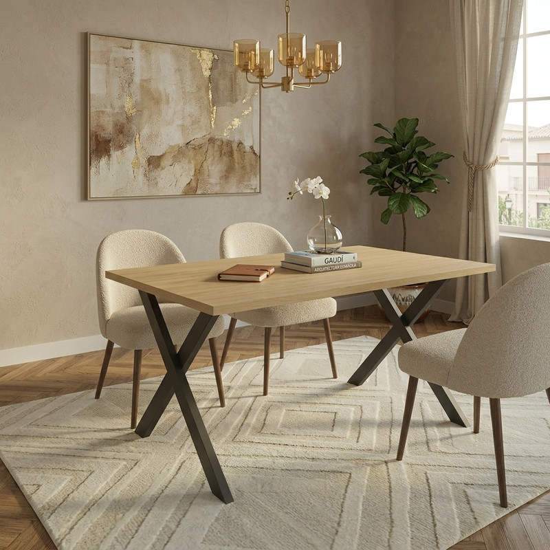 Mesa rectangular fija XENIA