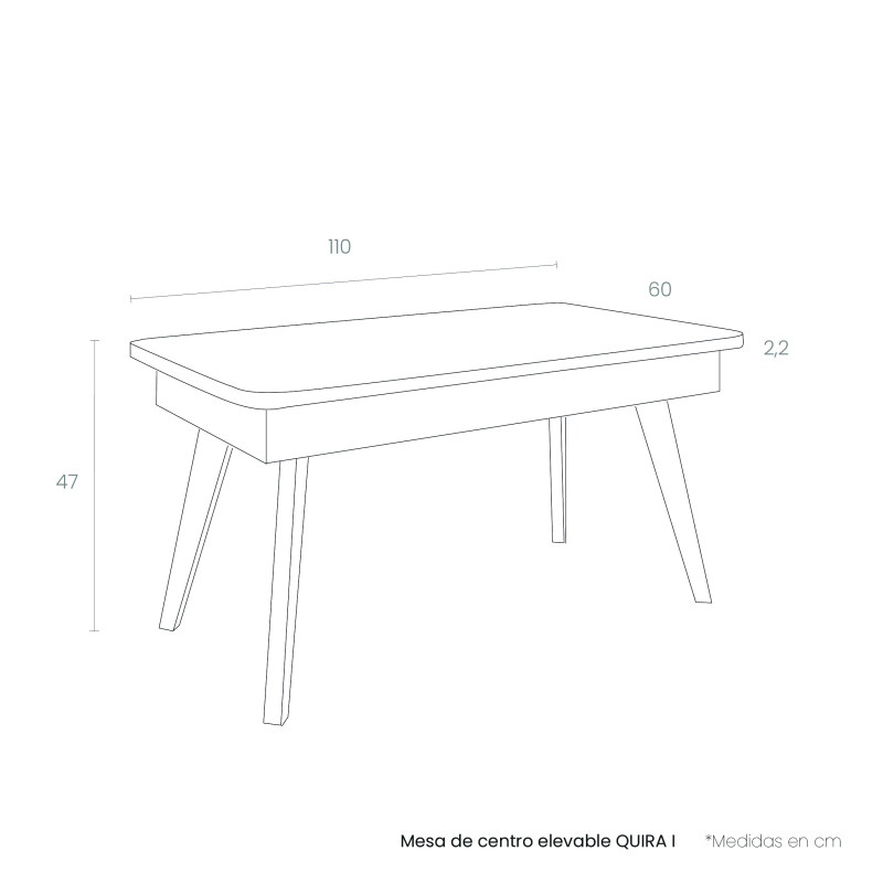Mesa de centro elevable QUIRA I