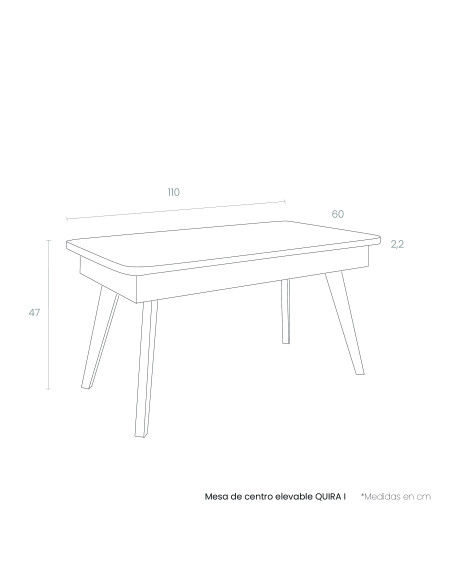 Mesa de centro elevable QUIRA I