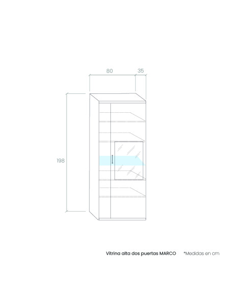 Vitrina alta dos puertas MARCO