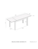 Mesa de comedor extensible LYS II
