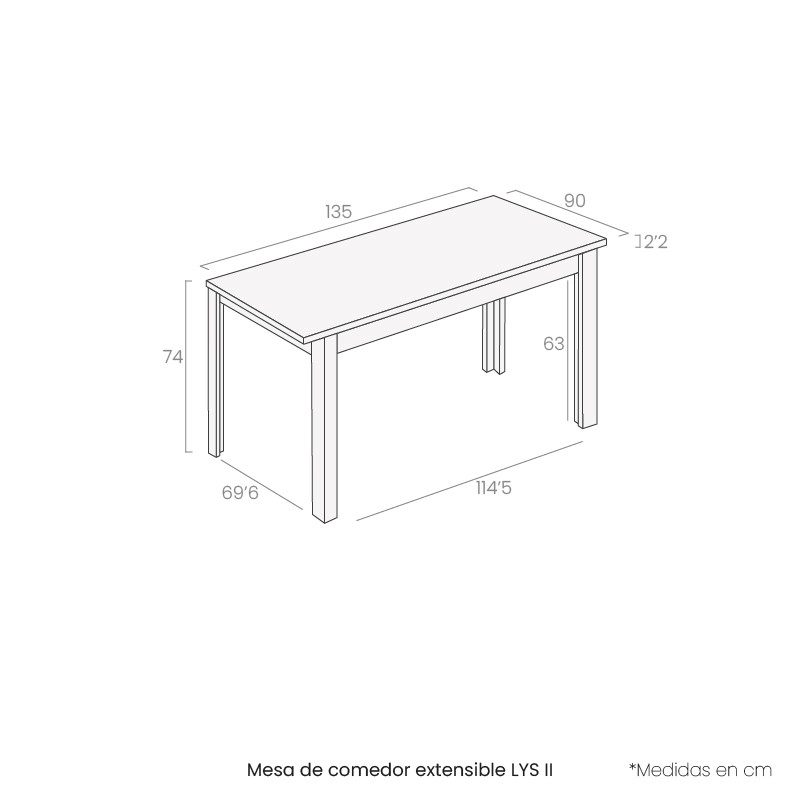 Mesa de comedor extensible LYS II